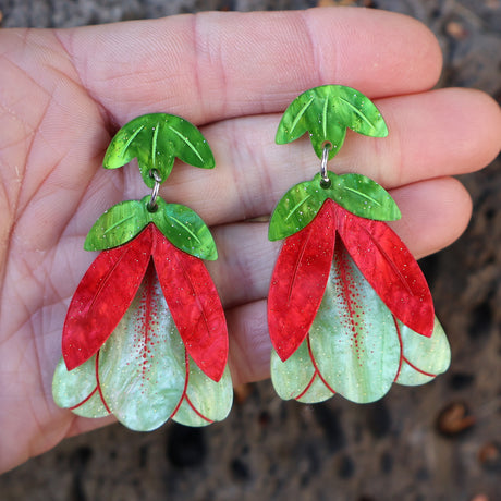 Qualup Bell Native Flower Acrylic Earrings