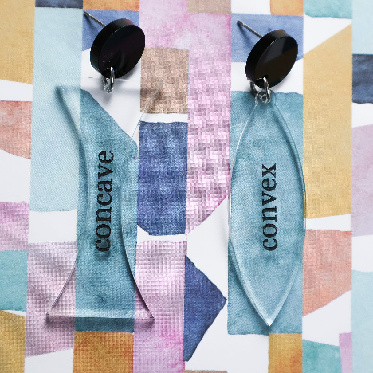 Concave and Convex Lens Earrings