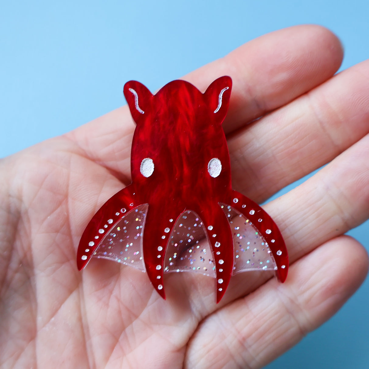 Vampire Squid Acrylic Brooch