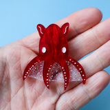 Vampire Squid Acrylic Brooch