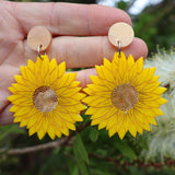 Swamp Everlasting Native Flower Acrylic Earrings