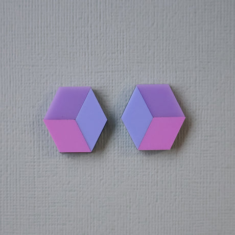 Little Cube Acrylic Stud Earrings