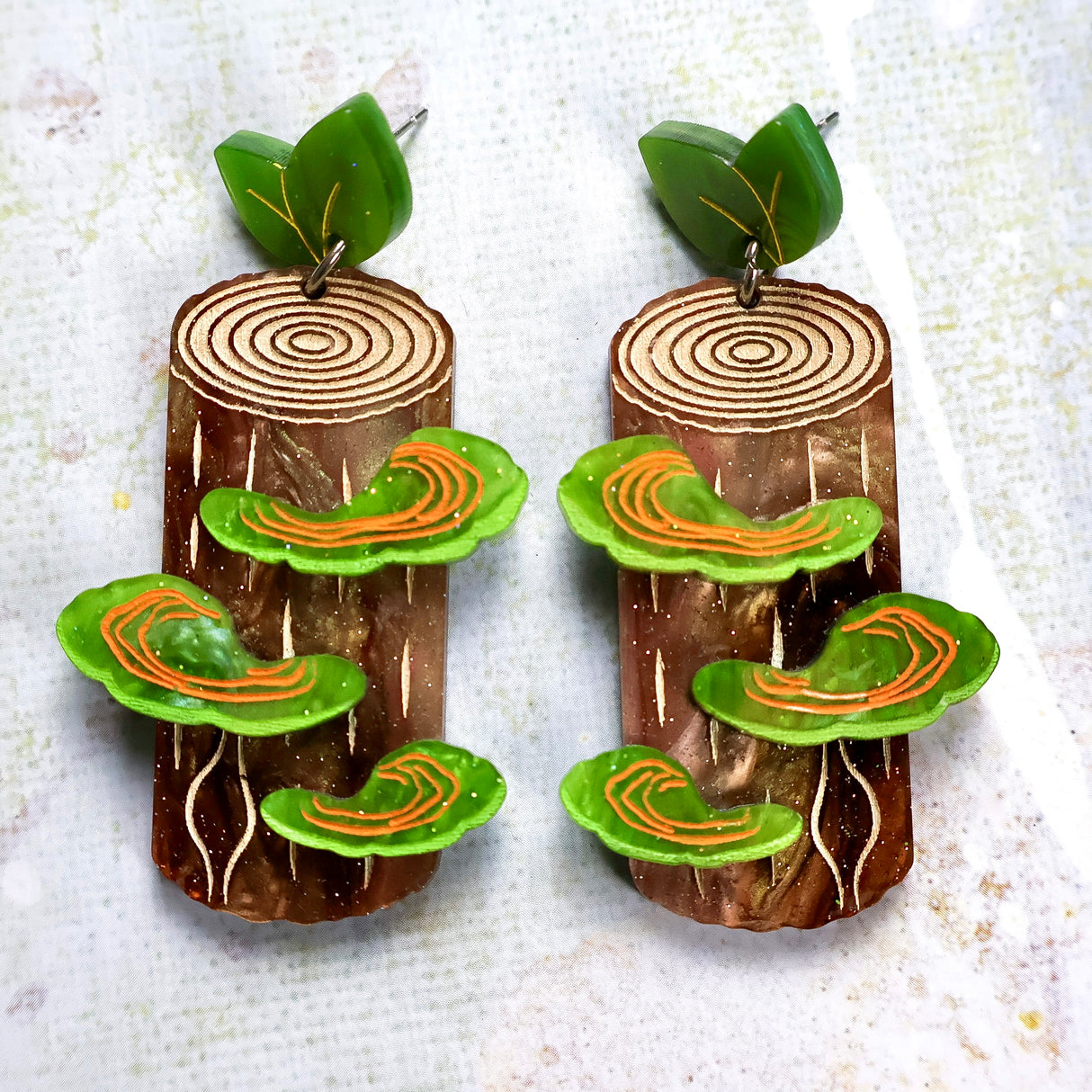 Polypore (Shelf Fungi) Earrings