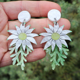 Flannel Flower Acrylic Earrings