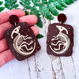 Parasaurolophus Fossil Earrings