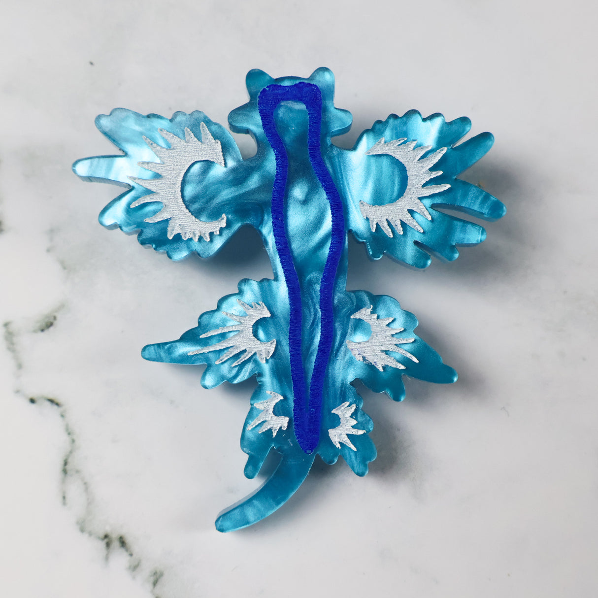 Blue Dragon Sea Slug Brooch