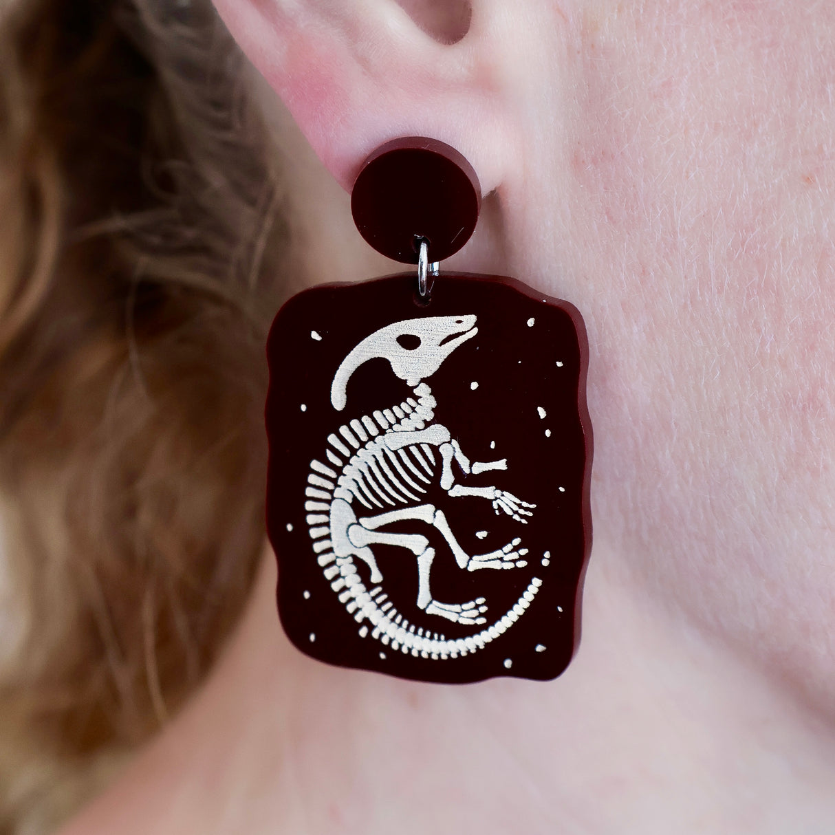 Parasaurolophus Fossil Earrings