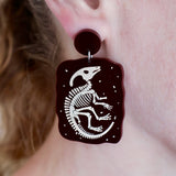 Parasaurolophus Fossil Earrings