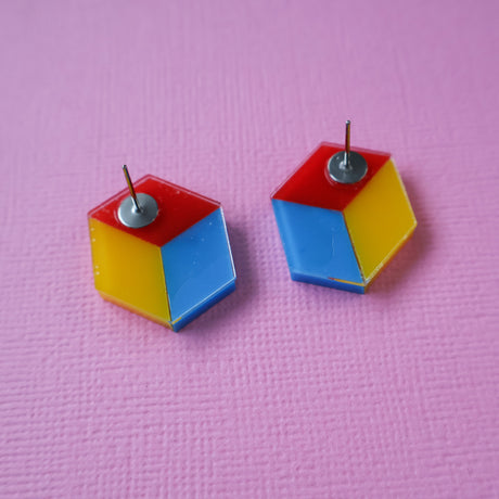 Little Cube Acrylic Stud Earrings