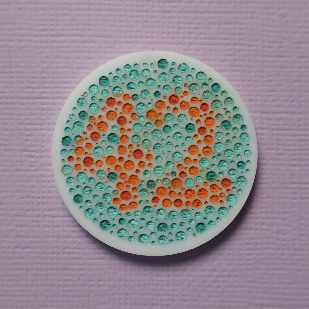 Colourblind Test Acrylic Brooch