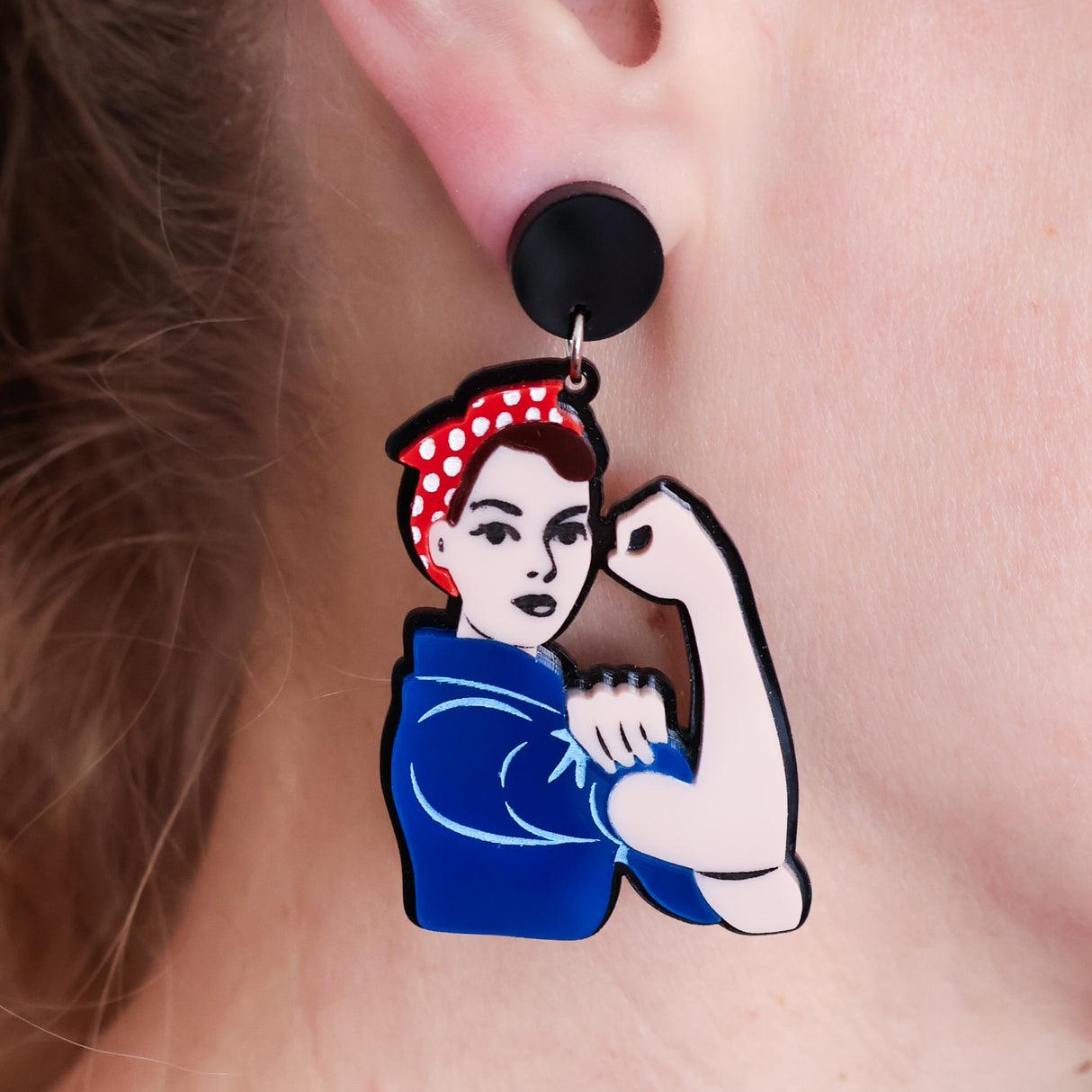 Rosie the Riveter Earrings