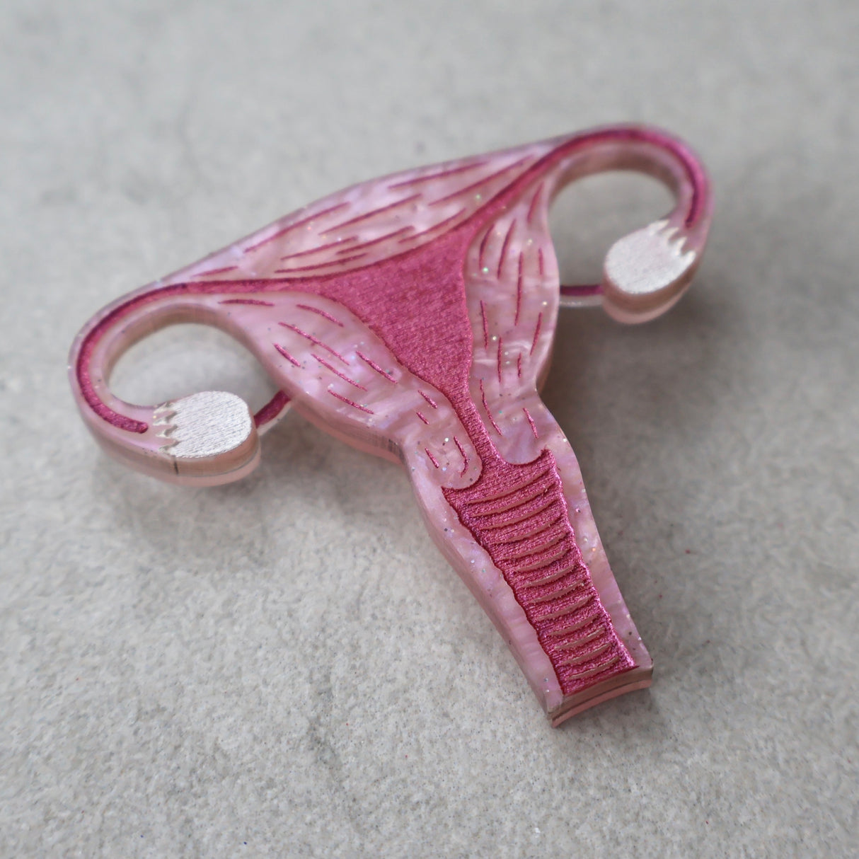 Uterus Acrylic Brooch