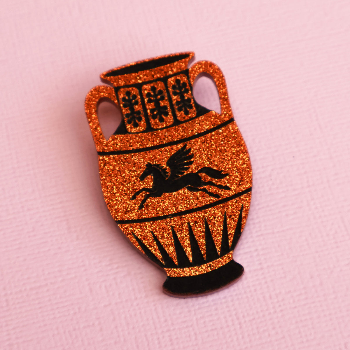 Ancient greek amphora jar brooch