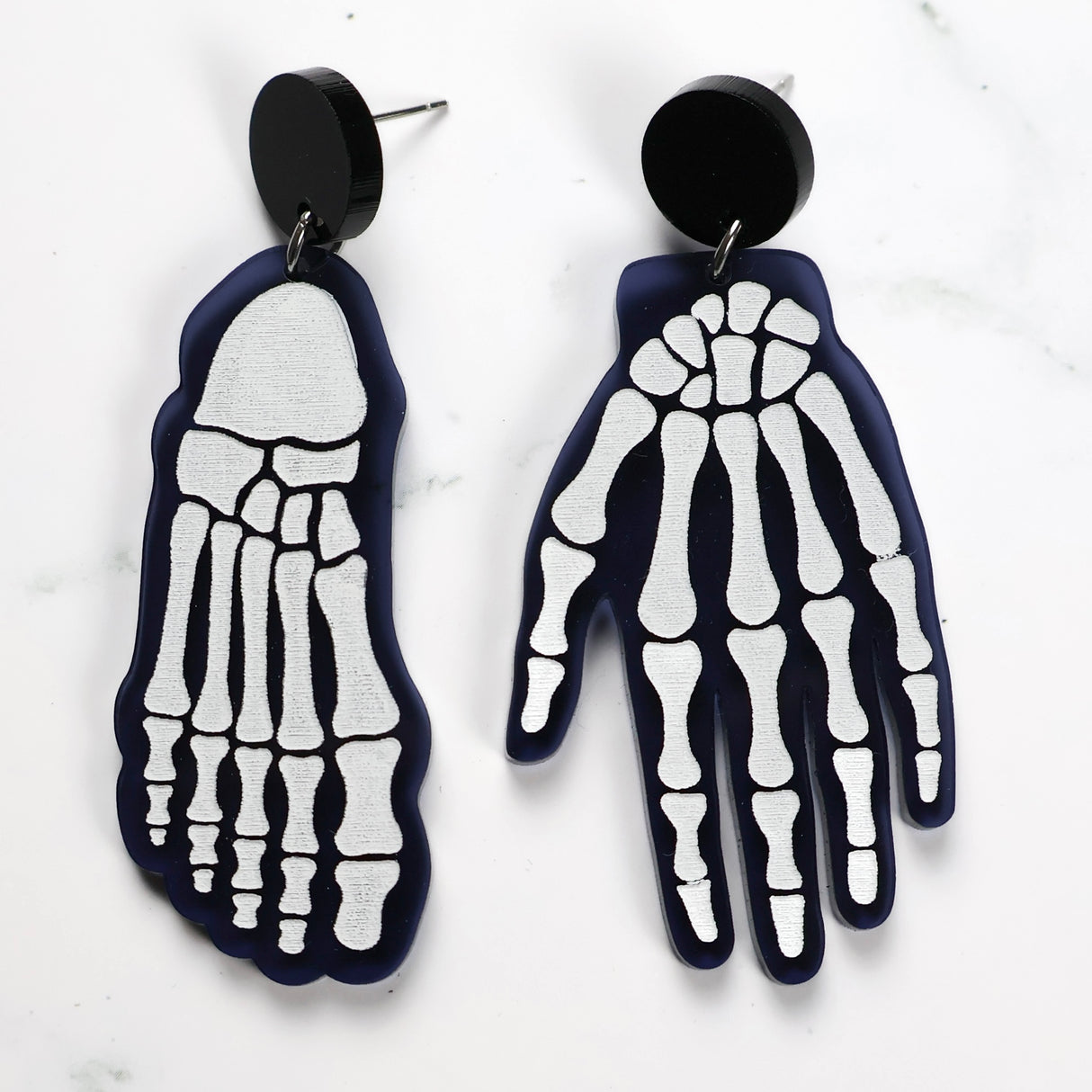 X-Ray Hand and Foot Earrings