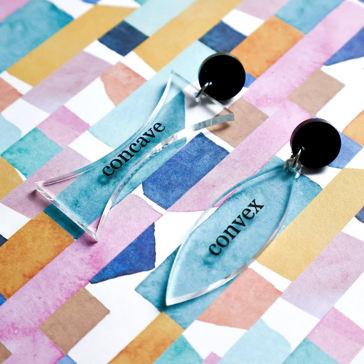 Concave and Convex Lens Earrings