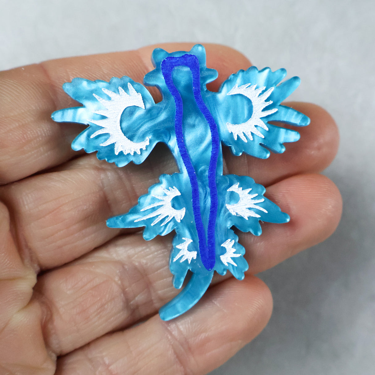 Blue Dragon Sea Slug Brooch