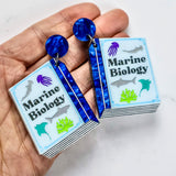 Marine Biology Textbook Earrings