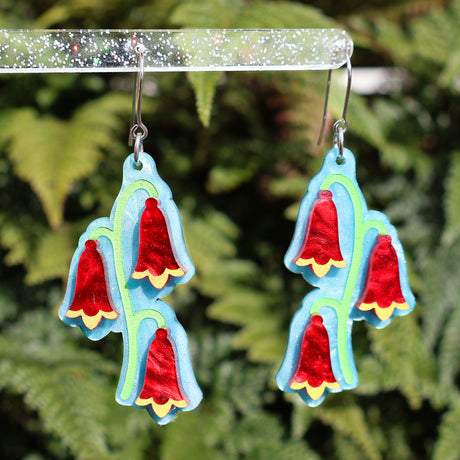 Christmas Bells Native Flower Acrylic Earrings