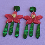 Crowea dangle earrings side view