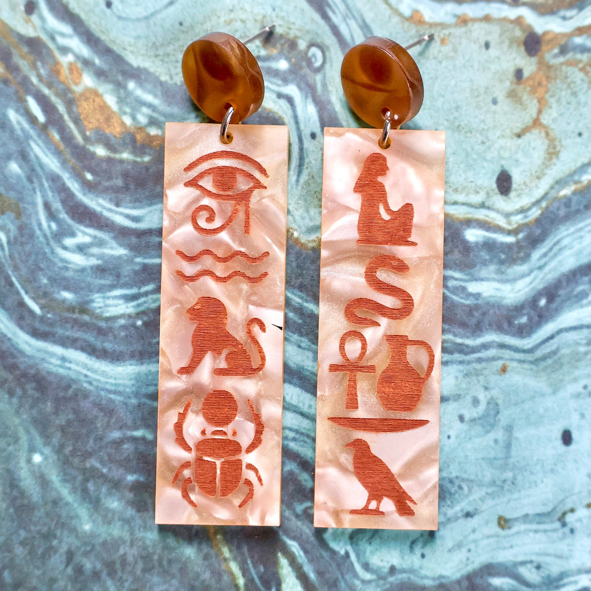 Hieroglyphic Earrings