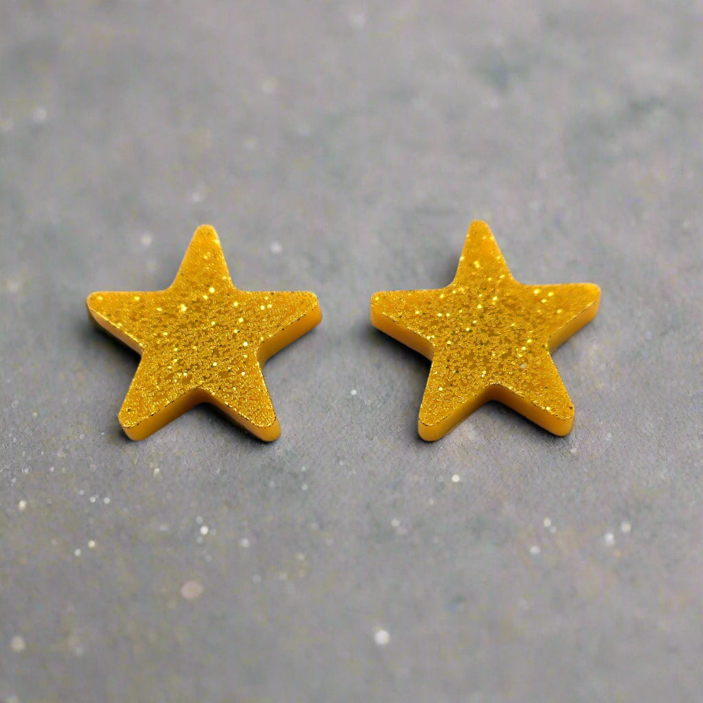 Yellow Star Studs