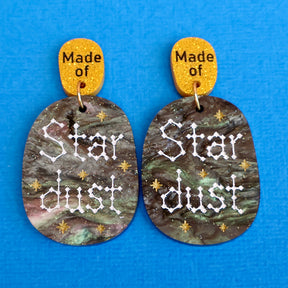 Made of Stardust earrings closeup