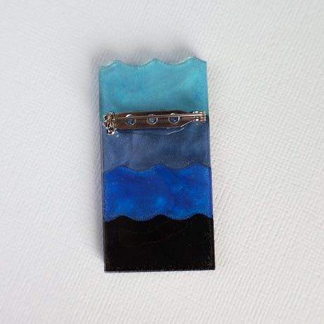 Ocean zones brooch back view