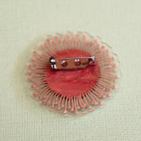 Pincushion Hakea brooch back view