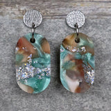 Recycled Acrylic Earrings 'Celestial Tide' Collection. Pair 10