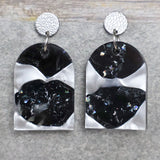 Recycled Acrylic Earrings 'Lunar Edge' Collection. Pair 03