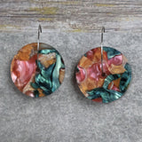 Recycled Acrylic Earrings 'Sunset Reef' Collection. Pair 9