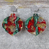 Recycled Acrylic Christmas Earrings 'Aussie Xmas' Collection. Pair 02