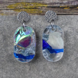 Recycled Acrylic Earrings 'Aurora Shards' Collection. Pair 10