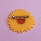 Swamp everlasting brooch back view