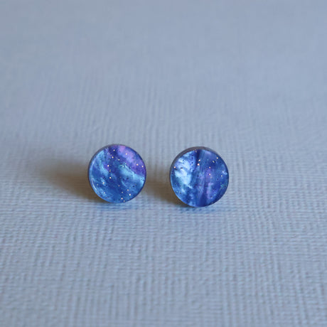 Round Twilight toned acrylic studs closeup