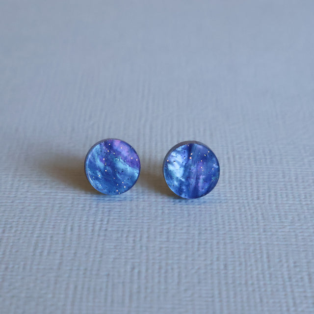 Round Twilight toned acrylic studs closeup
