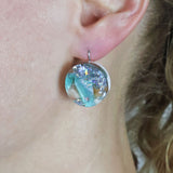 Recycled Acrylic Earrings 'Dusky Petals' Collection. Pair 17