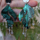 Teal Starry Wave Earrings