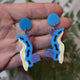 Chromodoris Sea Slug Acrylic Earrings