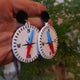 Closeup Video of Acrylic compass earrings by Oh Pluto