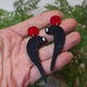 Closeup Video of Acrylic leech earrings by Oh Pluto