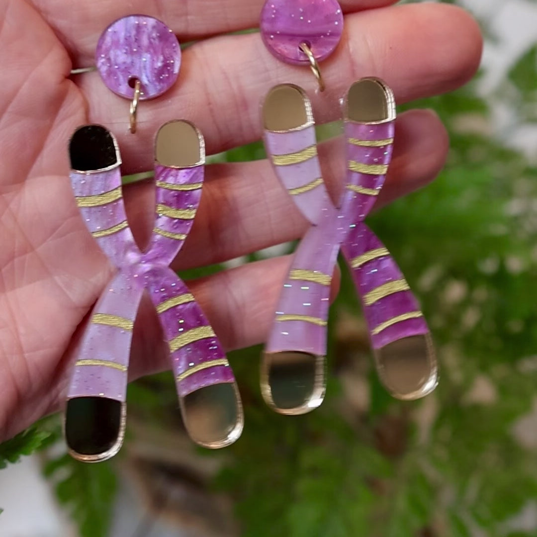 Chromosome Acrylic Dangle Earrings