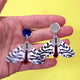 Black and White Tiger Moth Earrings