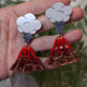 Volcano Acrylic Statement Earrings