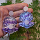 Closeup Video of Acrylic clam with pearl earrings by Oh Pluto