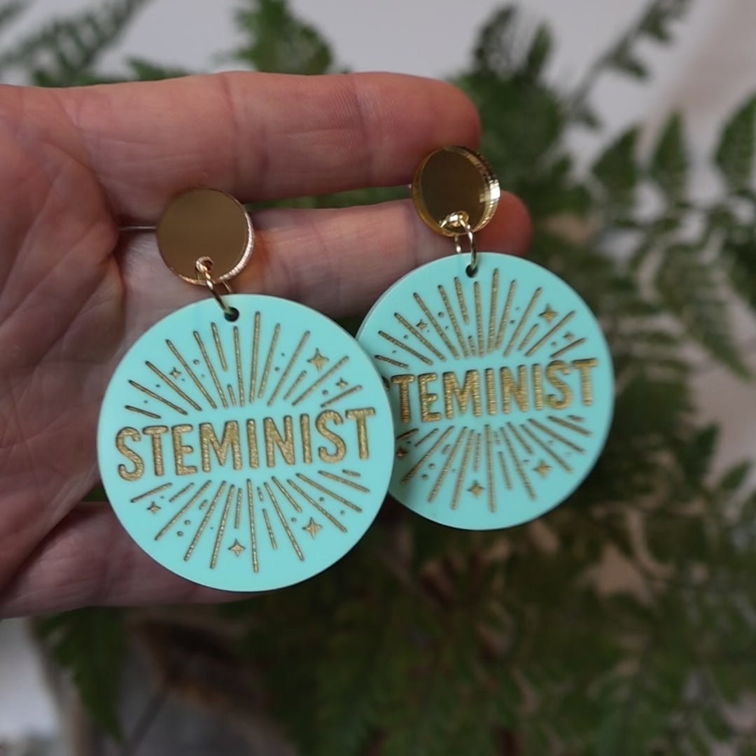 Steminist Acrylic Dangle Earrings