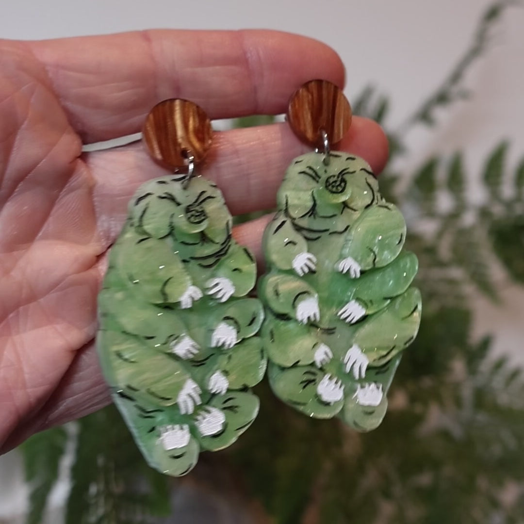 Tardigrade (Water Bear) Acrylic Earrings
