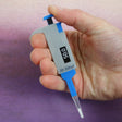 Laser Cut Acrylic Micropipette Brooch in Blue and Grey Colours. Scientific Instrument Brooch. 