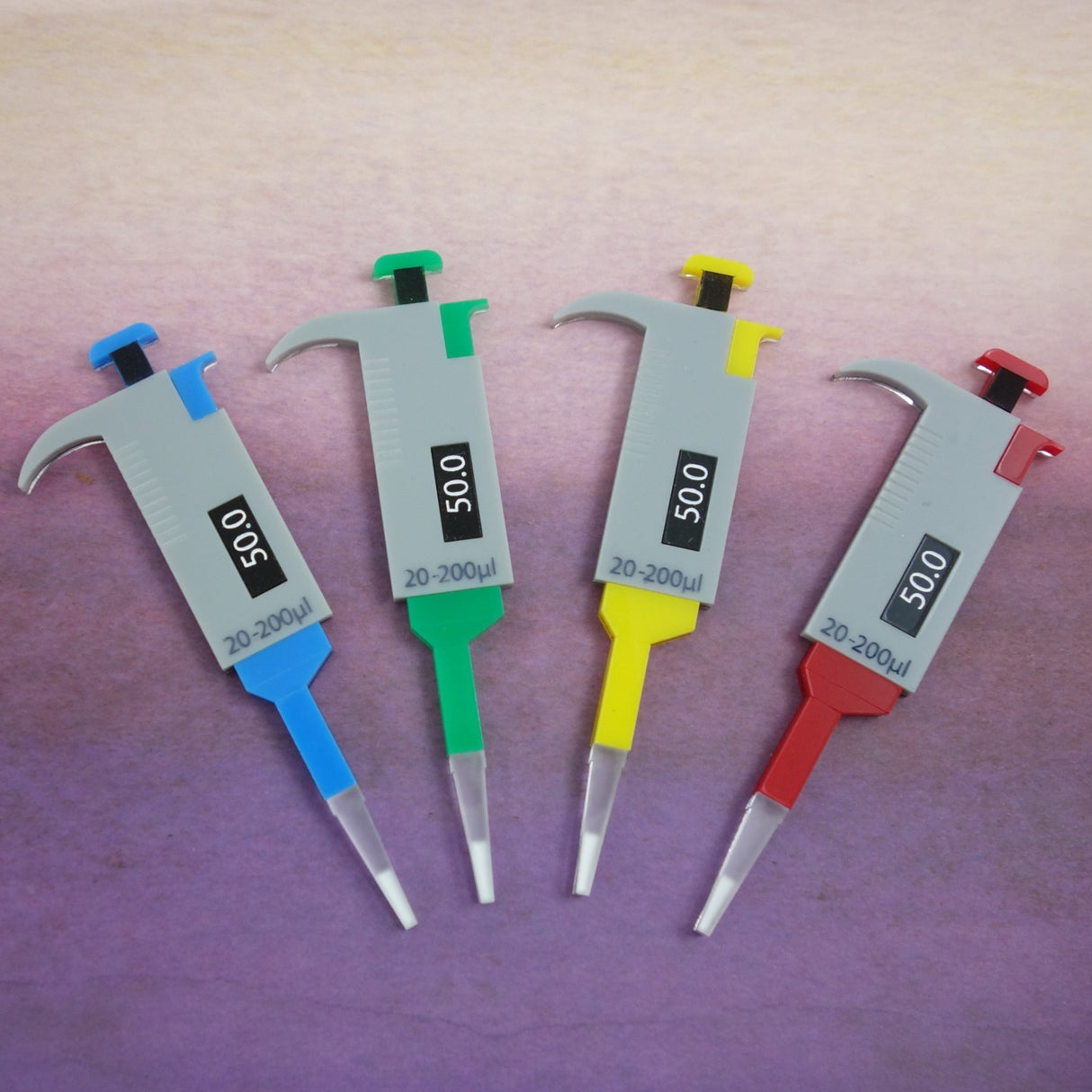 Laser Cut Acrylic Micropipette Brooch in all available Colourways. Scientific Instrument Brooch. 