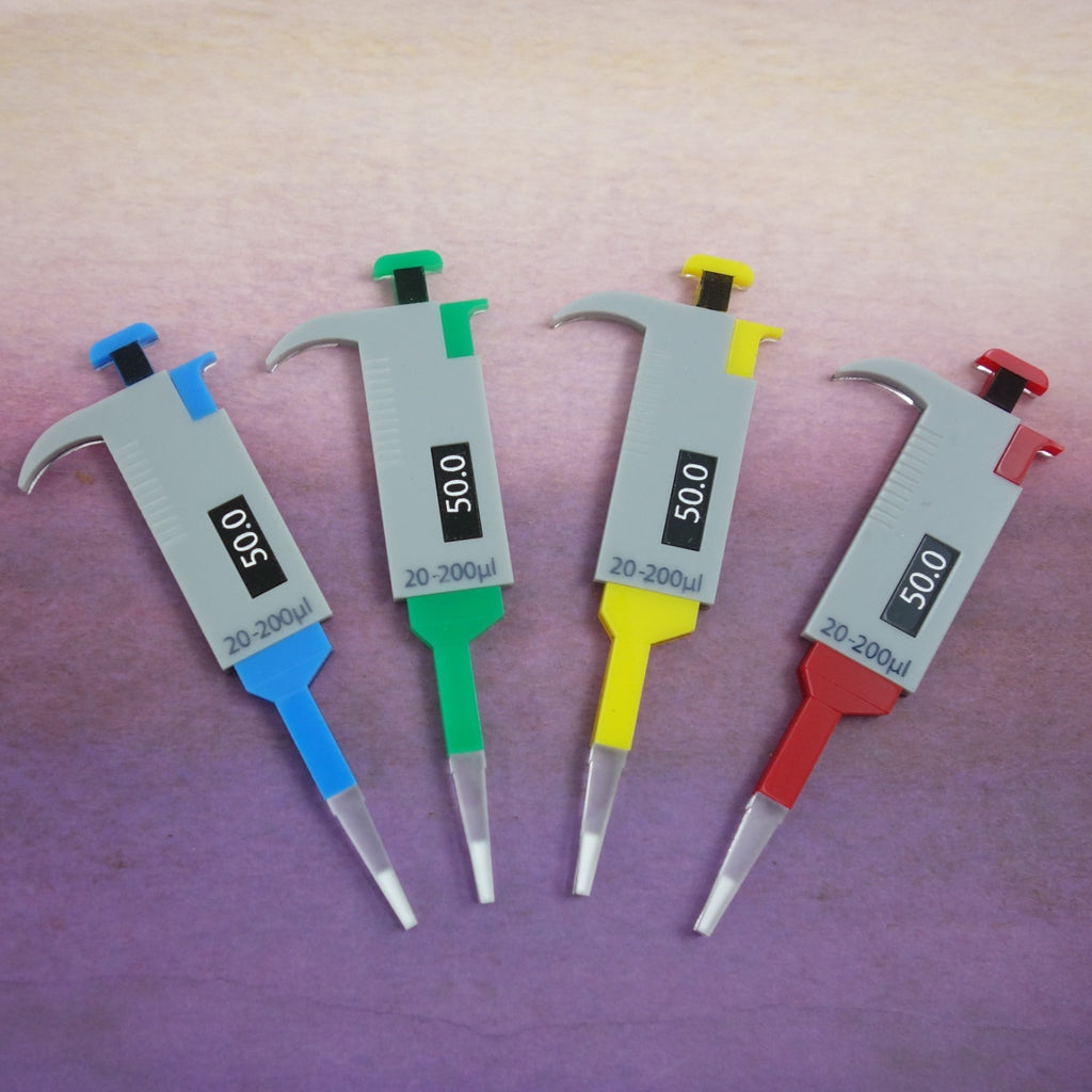 Laser Cut Acrylic Micropipette Brooch in all available Colourways. Scientific Instrument Brooch. 